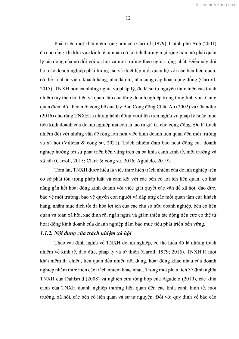 Luận án tiến sĩ kế toán Nghiên cứu về tác động của trách nhiệm xã hội đến thành quả hoạt động của các doanh nghiệp ở Việt Nam - 2 Trang 21