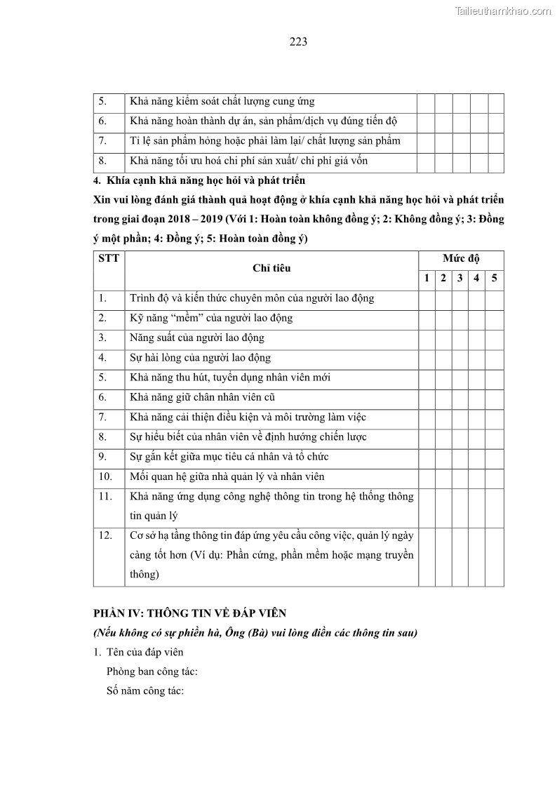 Luận án tiến sĩ kế toán Nghiên cứu về tác động của trách nhiệm xã hội đến thành quả hoạt động của các doanh nghiệp ở Việt Nam - 20 Trang 232