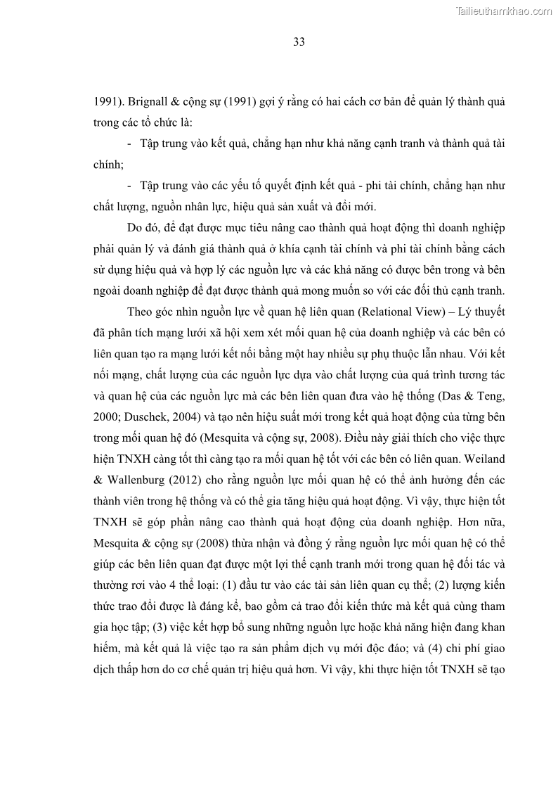 Luận án tiến sĩ kế toán Nghiên cứu về tác động của trách nhiệm xã hội đến thành quả hoạt động của các doanh nghiệp ở Việt Nam - 4 Trang 42