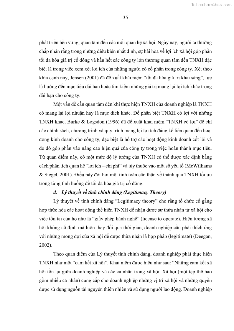 Luận án tiến sĩ kế toán Nghiên cứu về tác động của trách nhiệm xã hội đến thành quả hoạt động của các doanh nghiệp ở Việt Nam - 4 Trang 44