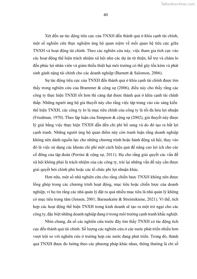 Luận án tiến sĩ kế toán Nghiên cứu về tác động của trách nhiệm xã hội đến thành quả hoạt động của các doanh nghiệp ở Việt Nam - 5 Trang 49