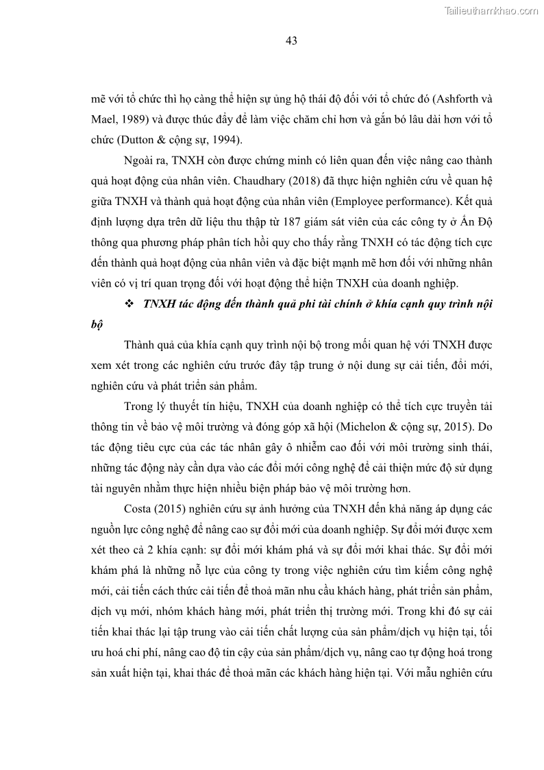 Luận án tiến sĩ kế toán Nghiên cứu về tác động của trách nhiệm xã hội đến thành quả hoạt động của các doanh nghiệp ở Việt Nam - 5 Trang 52