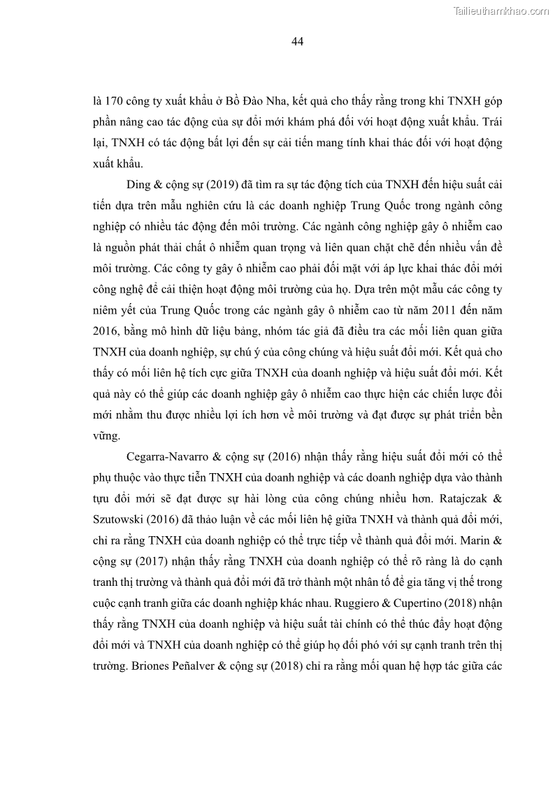 Luận án tiến sĩ kế toán Nghiên cứu về tác động của trách nhiệm xã hội đến thành quả hoạt động của các doanh nghiệp ở Việt Nam - 5 Trang 53