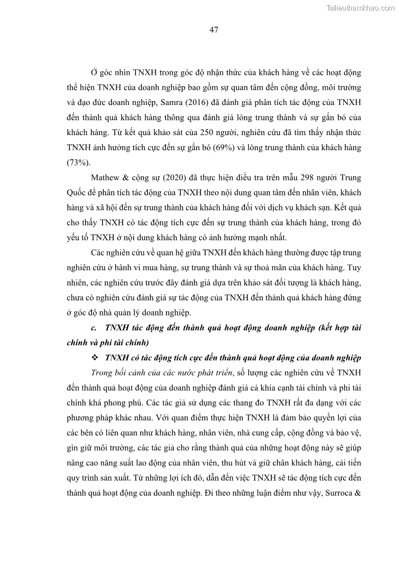 Luận án tiến sĩ kế toán Nghiên cứu về tác động của trách nhiệm xã hội đến thành quả hoạt động của các doanh nghiệp ở Việt Nam - 5 Trang 56