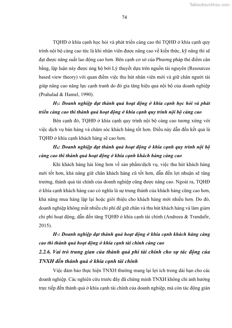 Luận án tiến sĩ kế toán Nghiên cứu về tác động của trách nhiệm xã hội đến thành quả hoạt động của các doanh nghiệp ở Việt Nam - 7 Trang 83