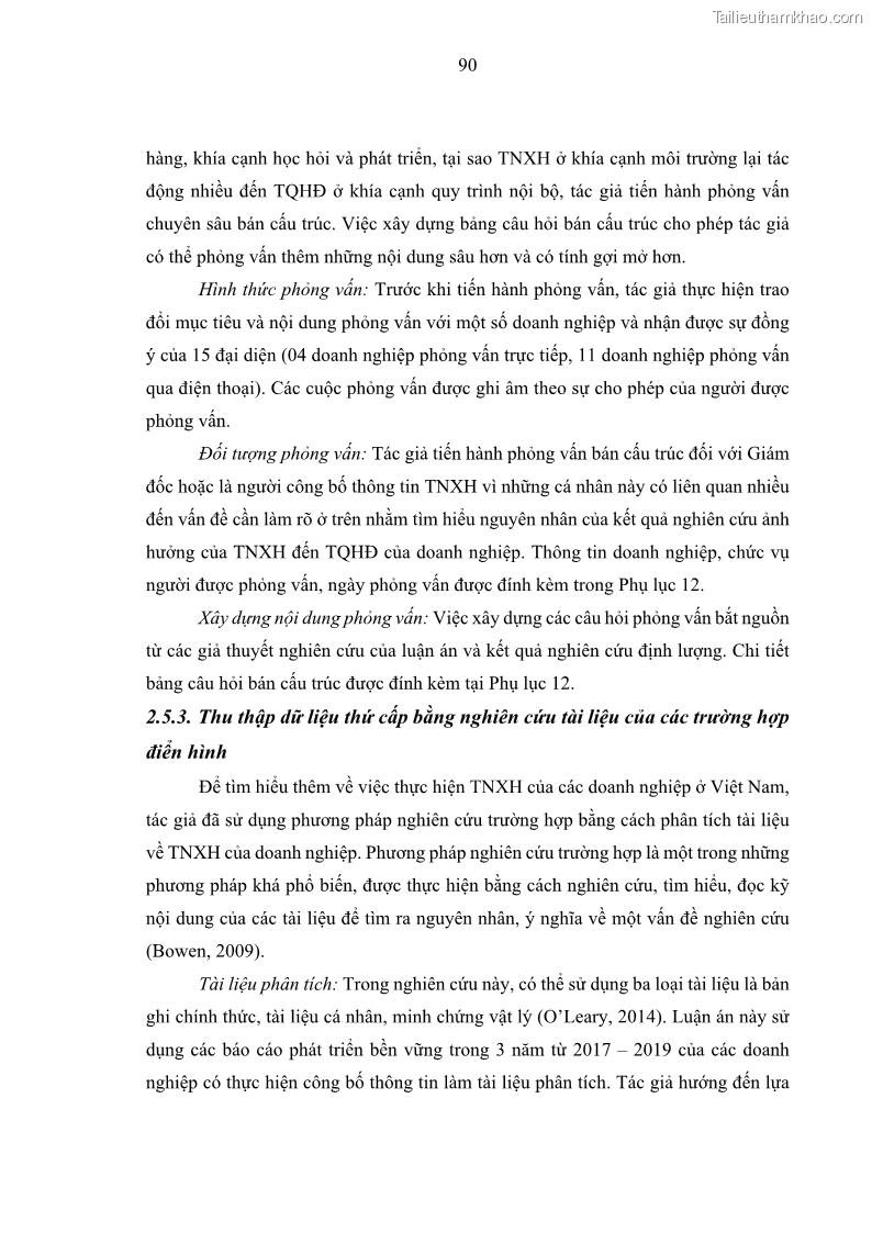 Luận án tiến sĩ kế toán Nghiên cứu về tác động của trách nhiệm xã hội đến thành quả hoạt động của các doanh nghiệp ở Việt Nam - 9 Trang 99