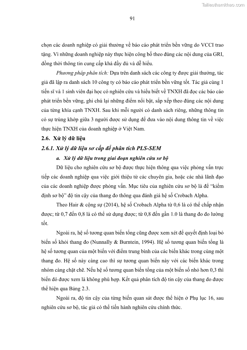 Luận án tiến sĩ kế toán Nghiên cứu về tác động của trách nhiệm xã hội đến thành quả hoạt động của các doanh nghiệp ở Việt Nam - 9 Trang 100