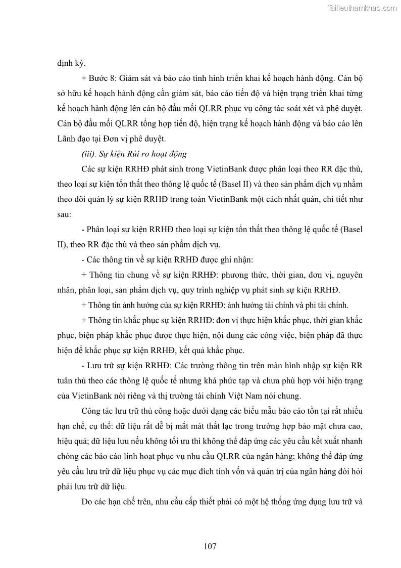 Luận án tiến sĩ kinh tế Khung đánh giá an toàn vốn nội bộ ICAAP của Ngân hàng Thương mại cổ phần Công thương Việt Nam - 10 Trang 118