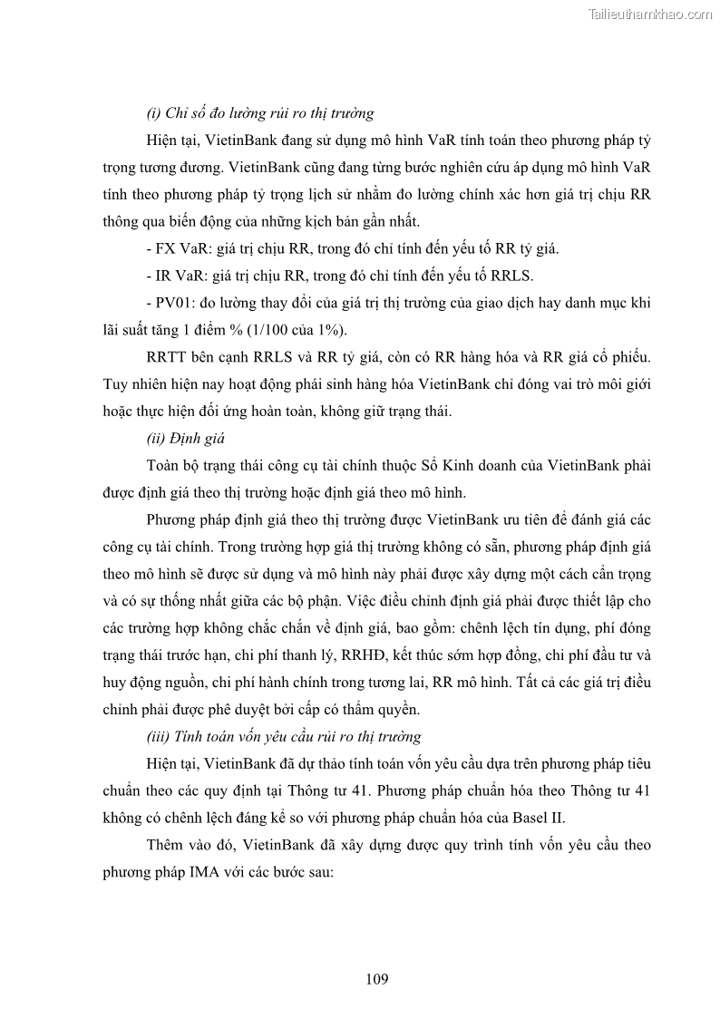 Luận án tiến sĩ kinh tế Khung đánh giá an toàn vốn nội bộ ICAAP của Ngân hàng Thương mại cổ phần Công thương Việt Nam - 10 Trang 120