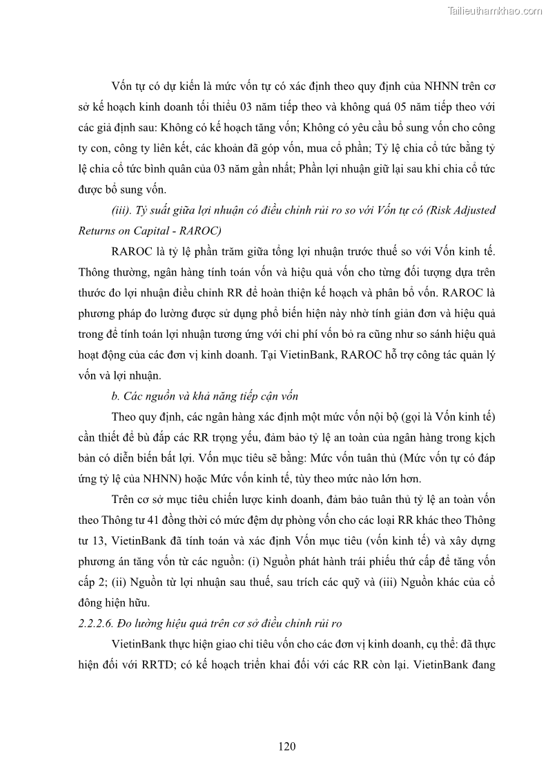 Luận án tiến sĩ kinh tế Khung đánh giá an toàn vốn nội bộ ICAAP của Ngân hàng Thương mại cổ phần Công thương Việt Nam - 11 Trang 131