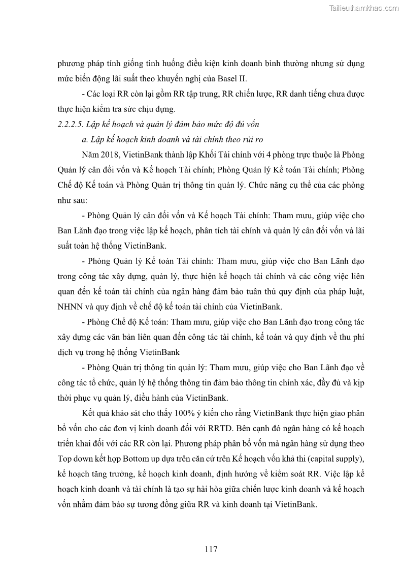 Luận án tiến sĩ kinh tế Khung đánh giá an toàn vốn nội bộ ICAAP của Ngân hàng Thương mại cổ phần Công thương Việt Nam - 11 Trang 128