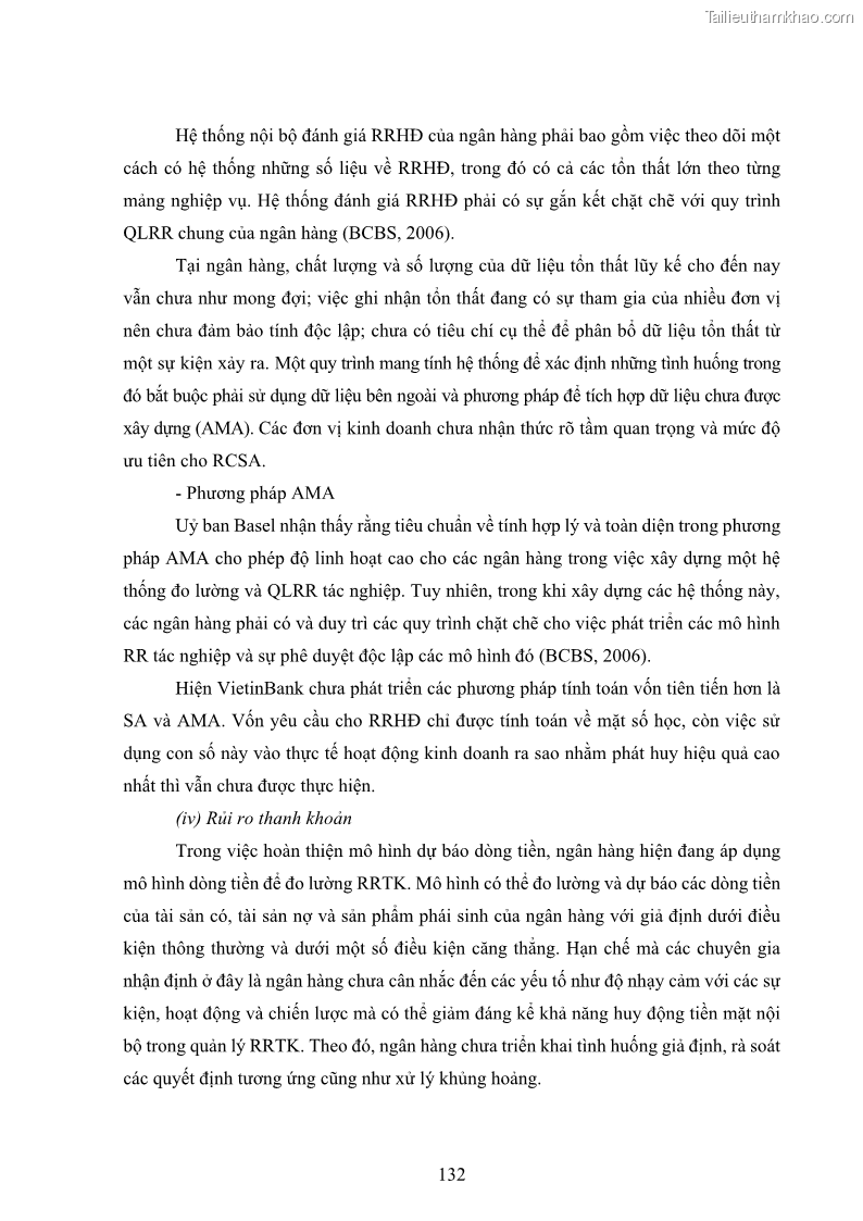 Luận án tiến sĩ kinh tế Khung đánh giá an toàn vốn nội bộ ICAAP của Ngân hàng Thương mại cổ phần Công thương Việt Nam - 12 Trang 143