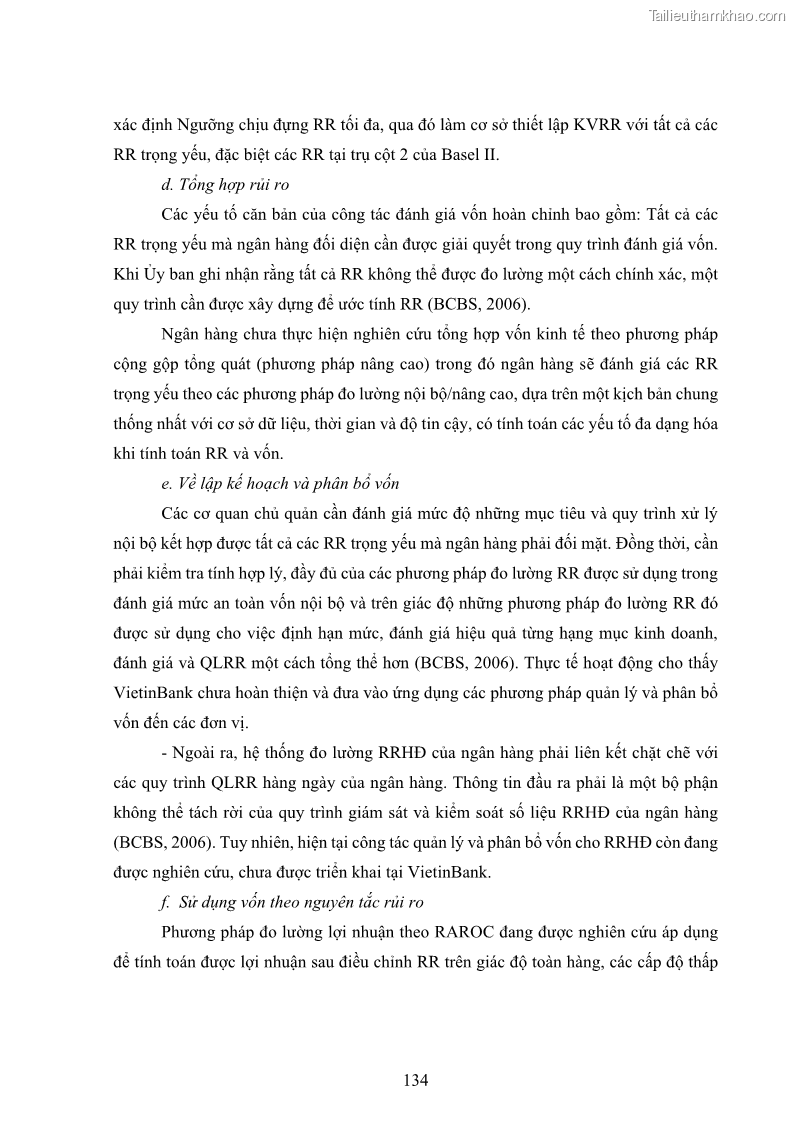 Luận án tiến sĩ kinh tế Khung đánh giá an toàn vốn nội bộ ICAAP của Ngân hàng Thương mại cổ phần Công thương Việt Nam - 13 Trang 145