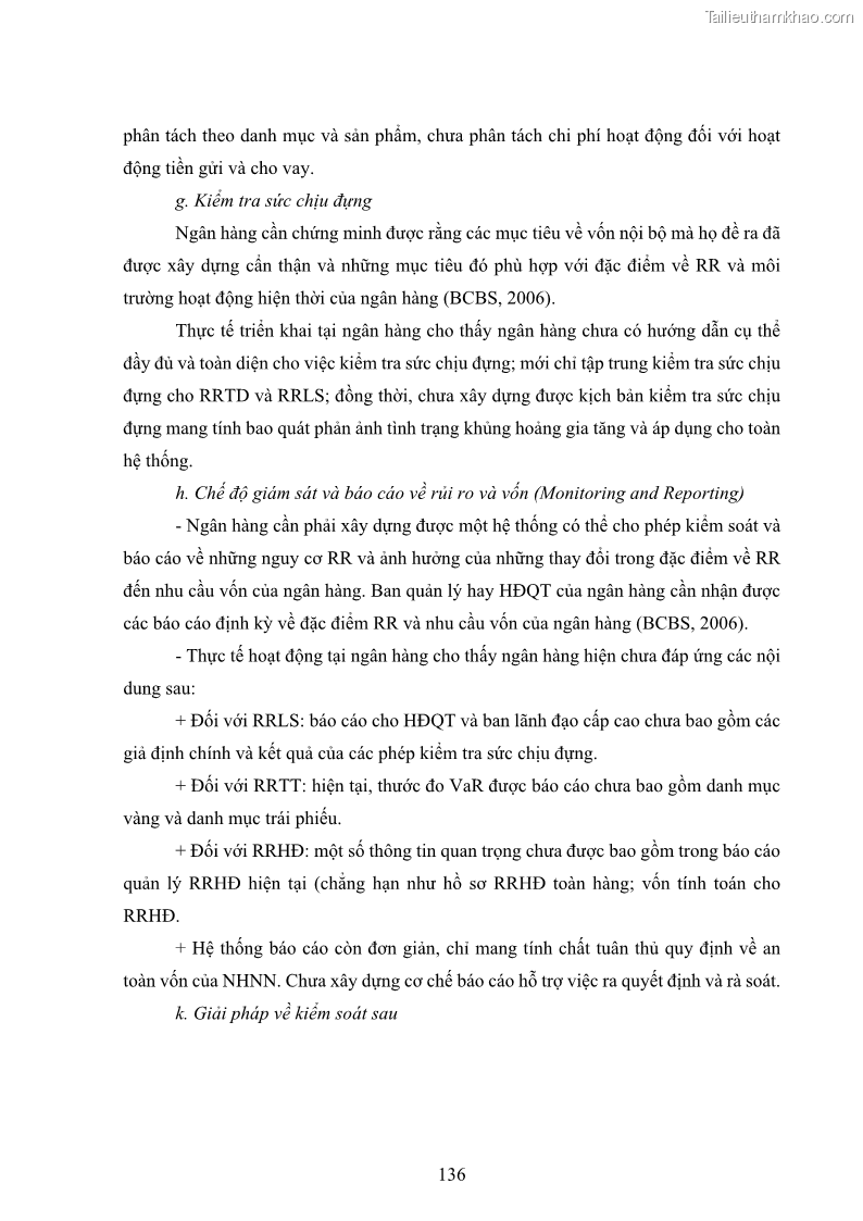 Luận án tiến sĩ kinh tế Khung đánh giá an toàn vốn nội bộ ICAAP của Ngân hàng Thương mại cổ phần Công thương Việt Nam - 13 Trang 147