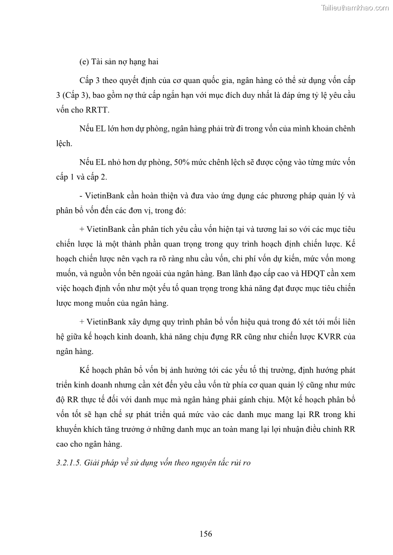 Luận án tiến sĩ kinh tế Khung đánh giá an toàn vốn nội bộ ICAAP của Ngân hàng Thương mại cổ phần Công thương Việt Nam - 14 Trang 167