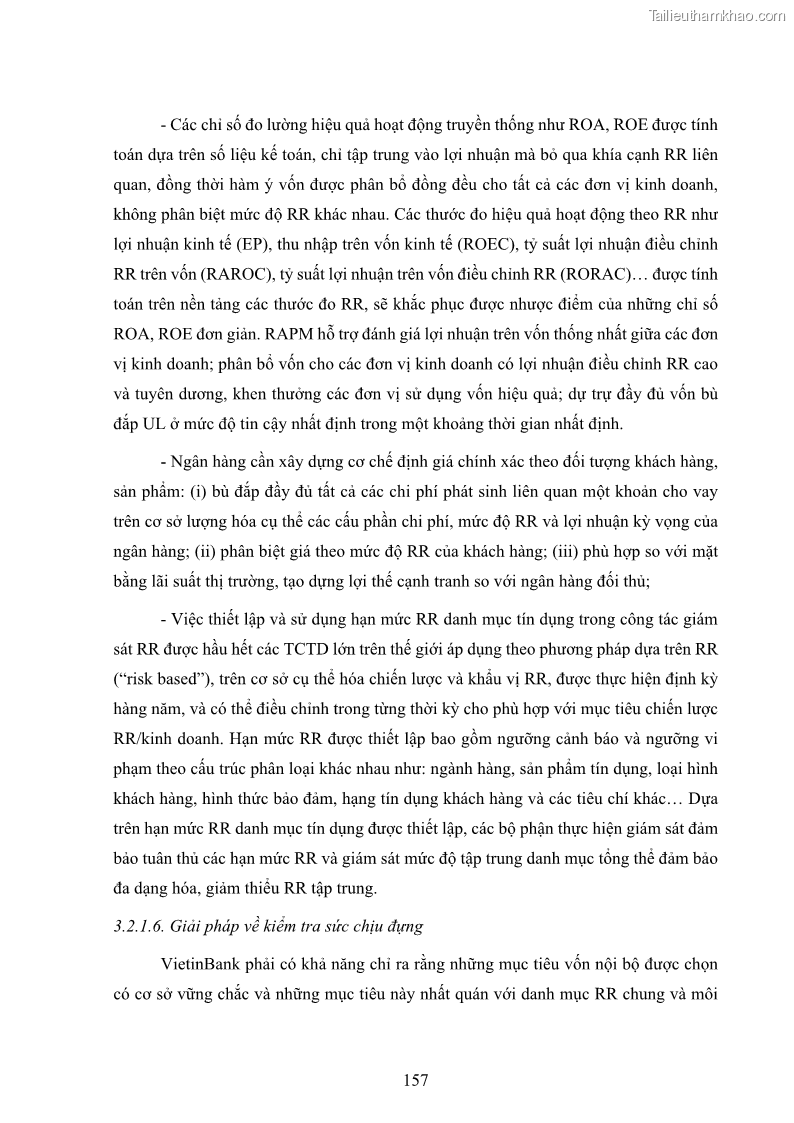 Luận án tiến sĩ kinh tế Khung đánh giá an toàn vốn nội bộ ICAAP của Ngân hàng Thương mại cổ phần Công thương Việt Nam - 14 Trang 168