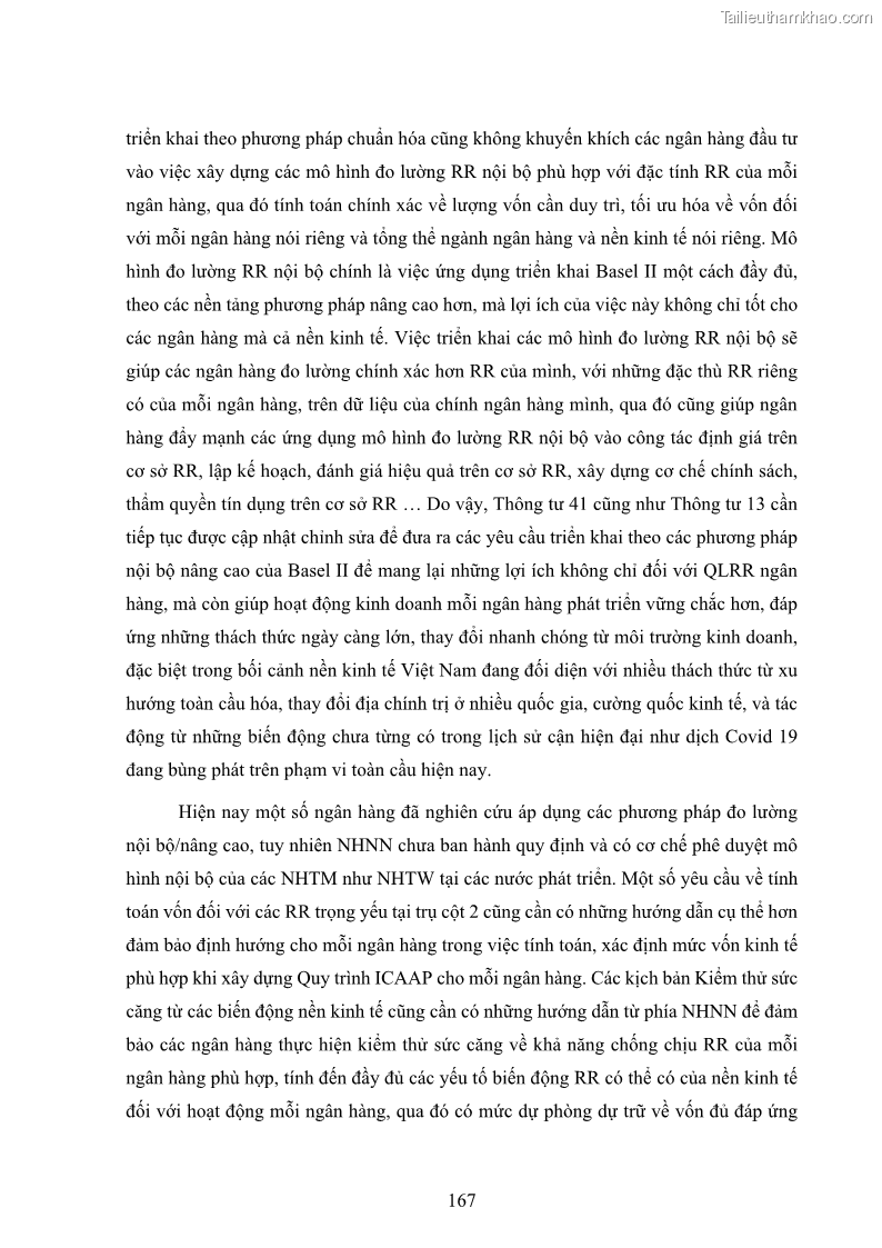 Luận án tiến sĩ kinh tế Khung đánh giá an toàn vốn nội bộ ICAAP của Ngân hàng Thương mại cổ phần Công thương Việt Nam - 15 Trang 178