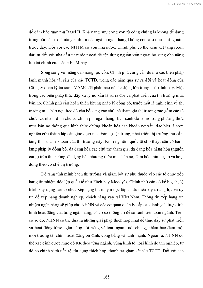 Luận án tiến sĩ kinh tế Khung đánh giá an toàn vốn nội bộ ICAAP của Ngân hàng Thương mại cổ phần Công thương Việt Nam - 15 Trang 176