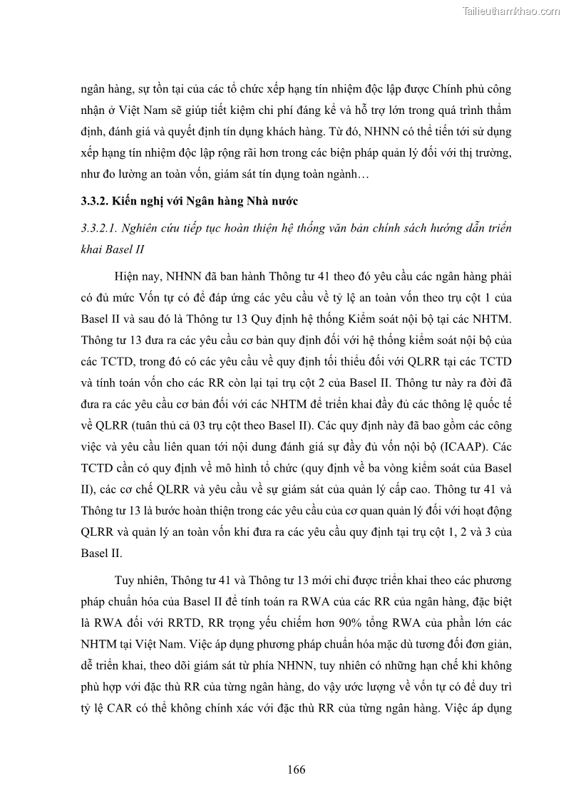 Luận án tiến sĩ kinh tế Khung đánh giá an toàn vốn nội bộ ICAAP của Ngân hàng Thương mại cổ phần Công thương Việt Nam - 15 Trang 177
