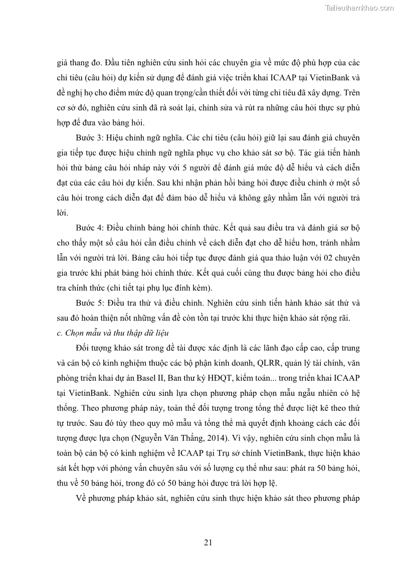 Luận án tiến sĩ kinh tế Khung đánh giá an toàn vốn nội bộ ICAAP của Ngân hàng Thương mại cổ phần Công thương Việt Nam - 3 Trang 32