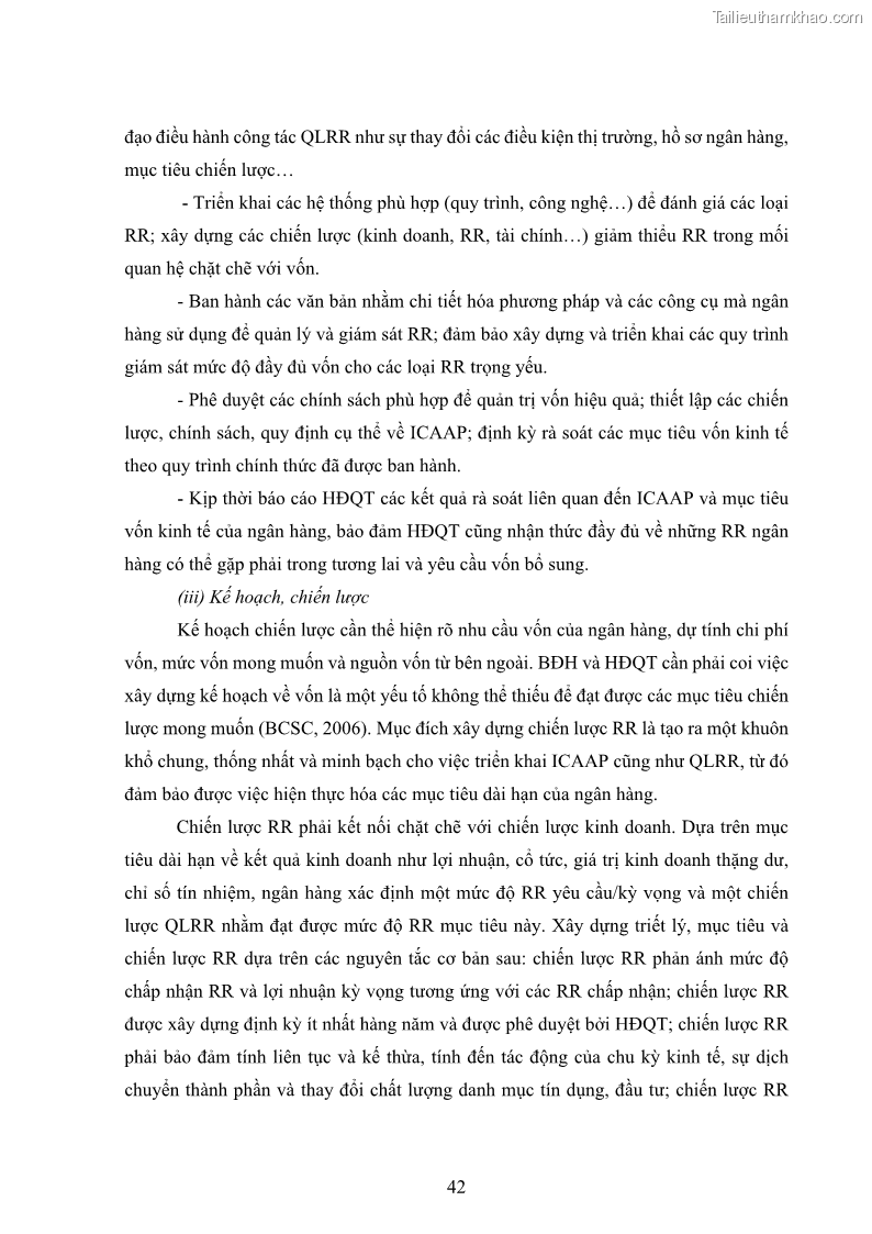 Luận án tiến sĩ kinh tế Khung đánh giá an toàn vốn nội bộ ICAAP của Ngân hàng Thương mại cổ phần Công thương Việt Nam - 5 Trang 53