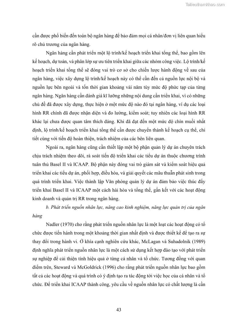 Luận án tiến sĩ kinh tế Khung đánh giá an toàn vốn nội bộ ICAAP của Ngân hàng Thương mại cổ phần Công thương Việt Nam - 5 Trang 54