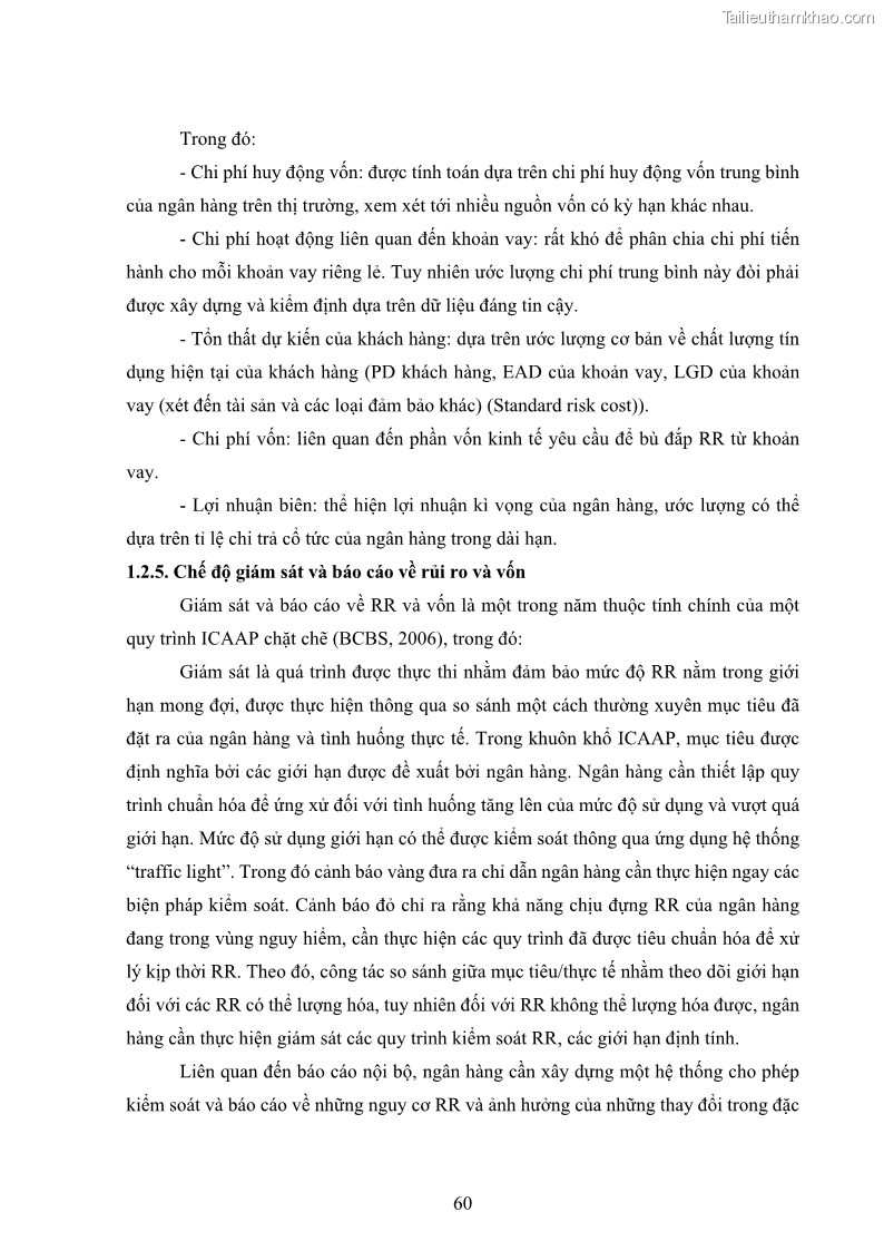Luận án tiến sĩ kinh tế Khung đánh giá an toàn vốn nội bộ ICAAP của Ngân hàng Thương mại cổ phần Công thương Việt Nam - 6 Trang 71