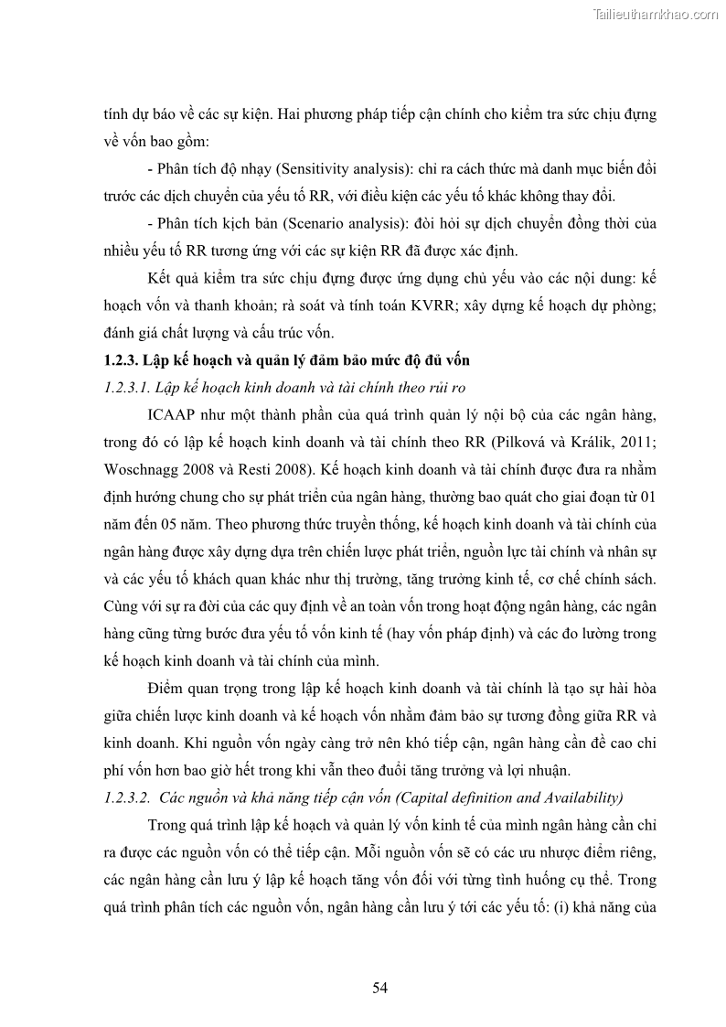 Luận án tiến sĩ kinh tế Khung đánh giá an toàn vốn nội bộ ICAAP của Ngân hàng Thương mại cổ phần Công thương Việt Nam - 6 Trang 65