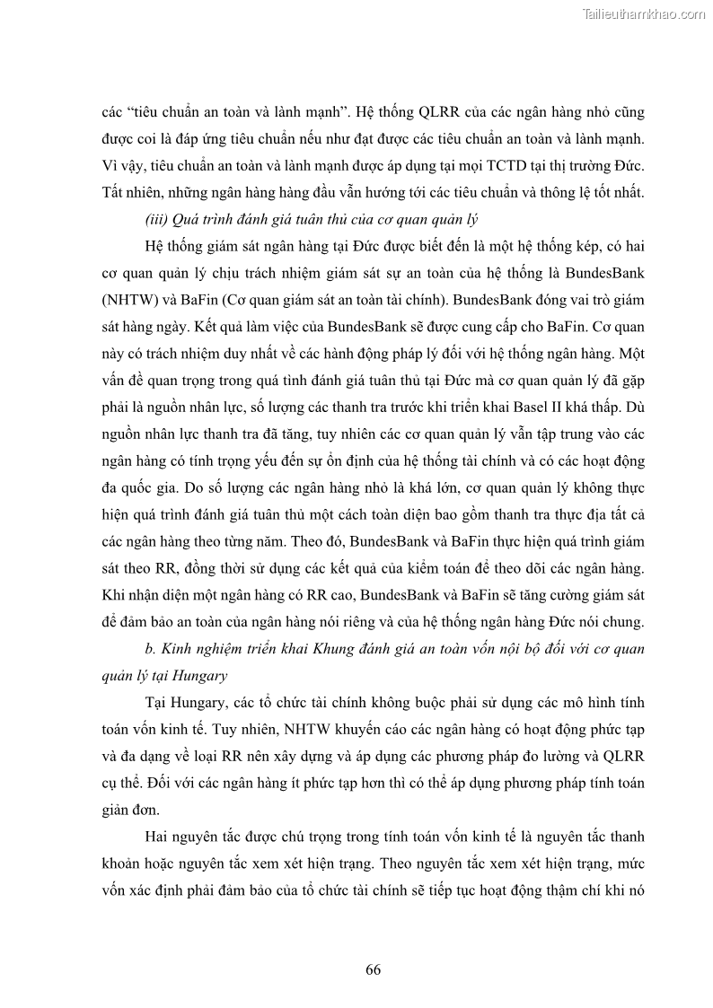 Luận án tiến sĩ kinh tế Khung đánh giá an toàn vốn nội bộ ICAAP của Ngân hàng Thương mại cổ phần Công thương Việt Nam - 7 Trang 77