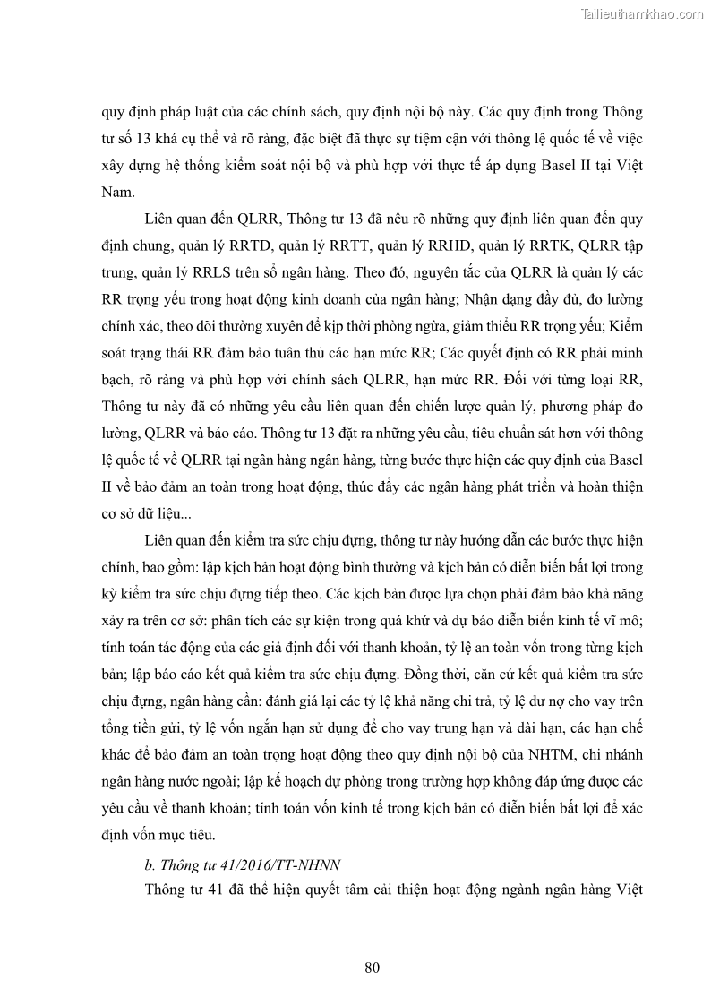 Luận án tiến sĩ kinh tế Khung đánh giá an toàn vốn nội bộ ICAAP của Ngân hàng Thương mại cổ phần Công thương Việt Nam - 8 Trang 91