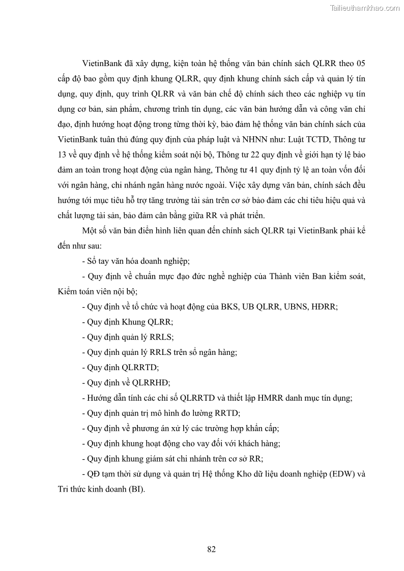 Luận án tiến sĩ kinh tế Khung đánh giá an toàn vốn nội bộ ICAAP của Ngân hàng Thương mại cổ phần Công thương Việt Nam - 8 Trang 93