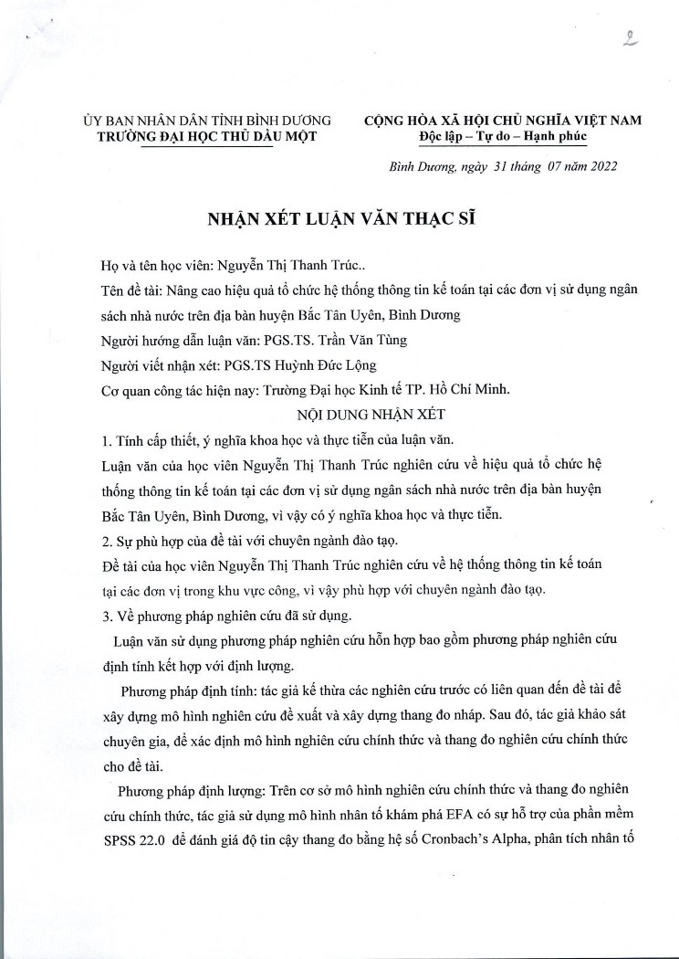 Nâng cao hiệu quả tổ chức hệ thống thông tin kế toán tại các đơn vị sử dụng ngân sách nhà nước trên địa bàn huyện Bắc Tân Uyên Bình Dương 15 4