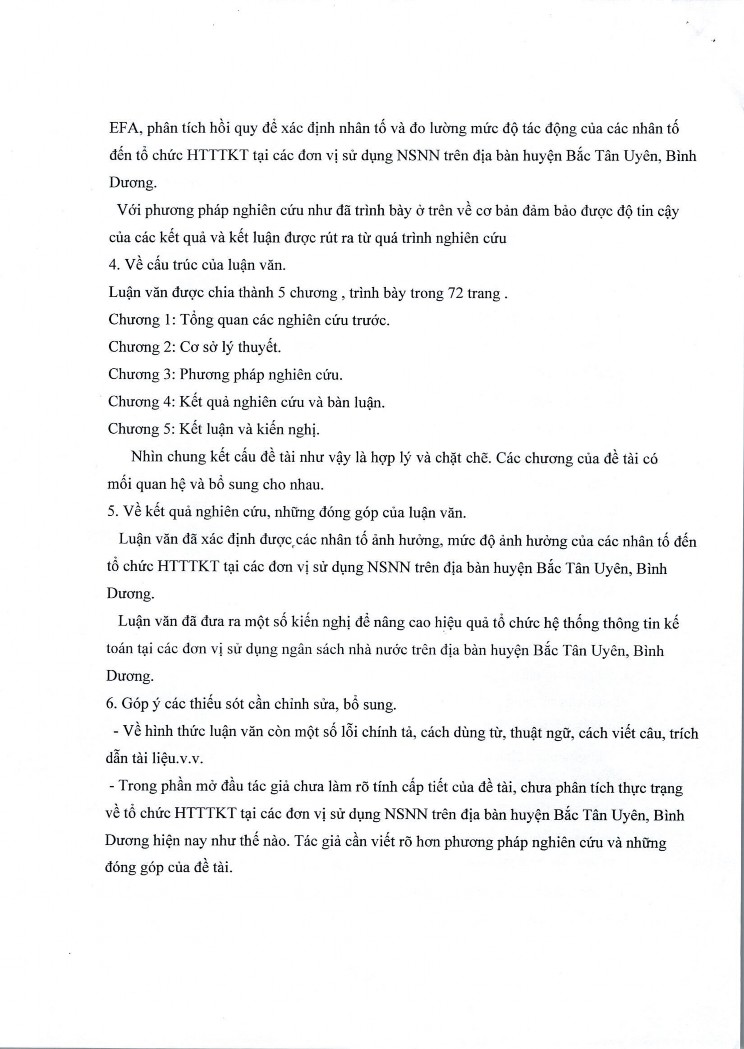Nâng cao hiệu quả tổ chức hệ thống thông tin kế toán tại các đơn vị sử dụng ngân sách nhà nước trên địa bàn huyện Bắc Tân Uyên Bình Dương 15 5
