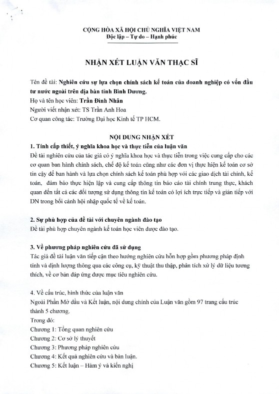 Nghiên cứu sự lựa chọn chính sách kế toán của doanh nghiệp có vốn đầu tư nước ngoài trên địa bàn tỉnh Bình Dương 17 8