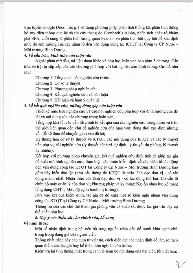 Nghiên cứu việc vận dụng công tác kế toán quản trị tại công ty cổ phần nước – môi trường Bình Dương 20 4