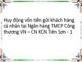 Huy động vốn tiền gửi khách hàng cá nhân tại Ngân hàng TMCP Công thương VN – CN KCN Tiên Sơn - 1