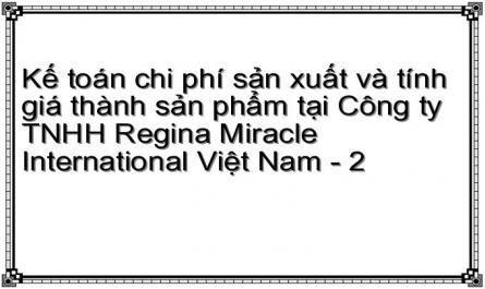 Kế toán chi phí sản xuất và tính giá thành sản phẩm tại Công ty TNHH Regina Miracle International Việt Nam - 2