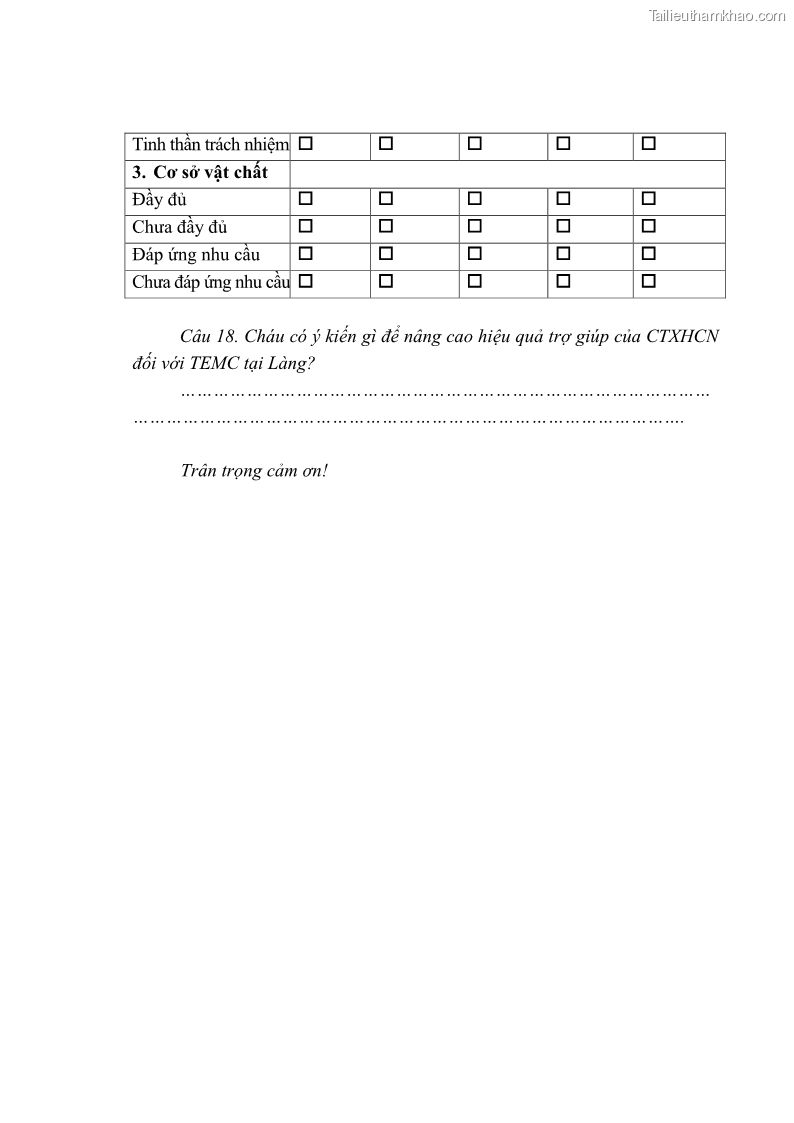 Luận văn thạc sĩ công tác xã hội Công tác xã hội cá nhân trong trợ giúp trẻ em mồ côi tại Làng trẻ em SOS Hà Nội - 10 Trang 120