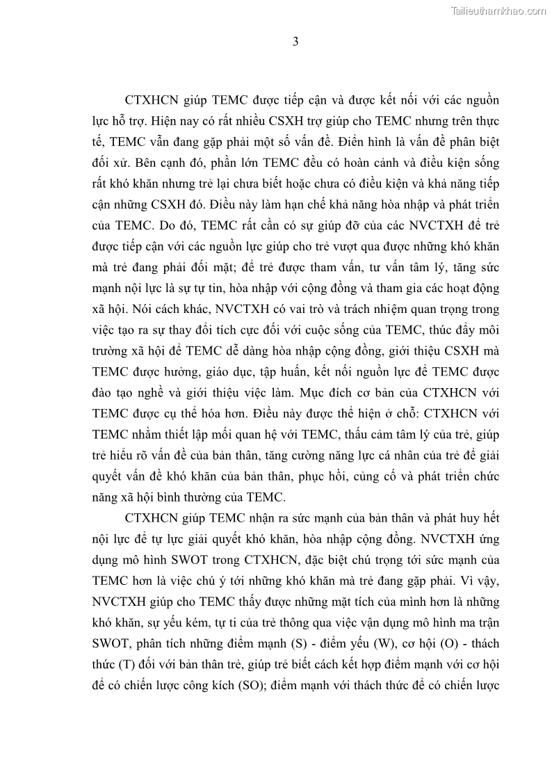 Luận văn thạc sĩ công tác xã hội Công tác xã hội cá nhân trong trợ giúp trẻ em mồ côi tại Làng trẻ em SOS Hà Nội - 2 Trang 13