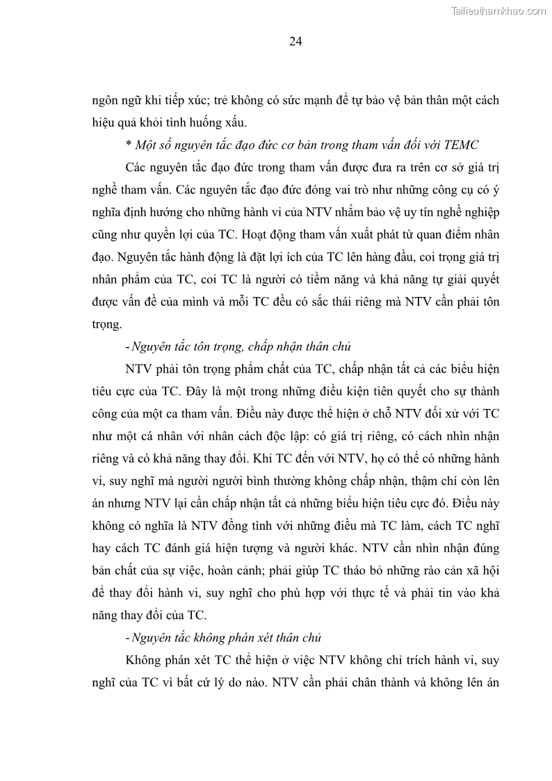 Luận văn thạc sĩ công tác xã hội Công tác xã hội cá nhân trong trợ giúp trẻ em mồ côi tại Làng trẻ em SOS Hà Nội - 3 Trang 34