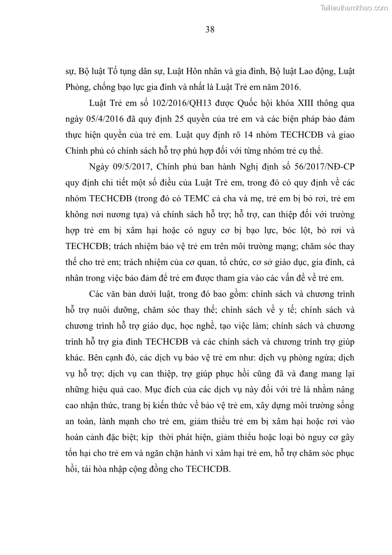 Luận văn thạc sĩ công tác xã hội Công tác xã hội cá nhân trong trợ giúp trẻ em mồ côi tại Làng trẻ em SOS Hà Nội - 4 Trang 48