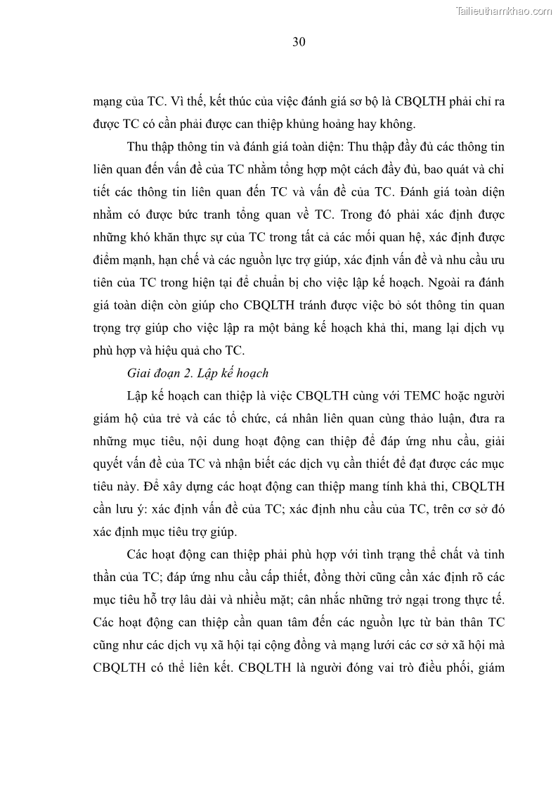 Luận văn thạc sĩ công tác xã hội Công tác xã hội cá nhân trong trợ giúp trẻ em mồ côi tại Làng trẻ em SOS Hà Nội - 4 Trang 40