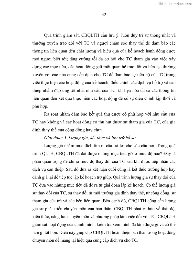 Luận văn thạc sĩ công tác xã hội Công tác xã hội cá nhân trong trợ giúp trẻ em mồ côi tại Làng trẻ em SOS Hà Nội - 4 Trang 42
