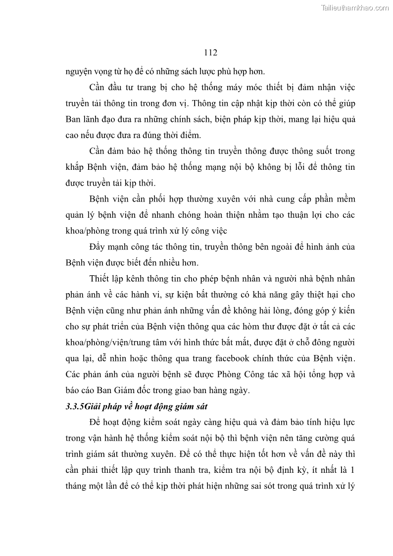 Luận văn thạc sĩ kế toán Hoàn thiện hệ thống kiểm soát nội bộ tại Bệnh viện Hữu nghị Việt Đức - 10 Trang 120