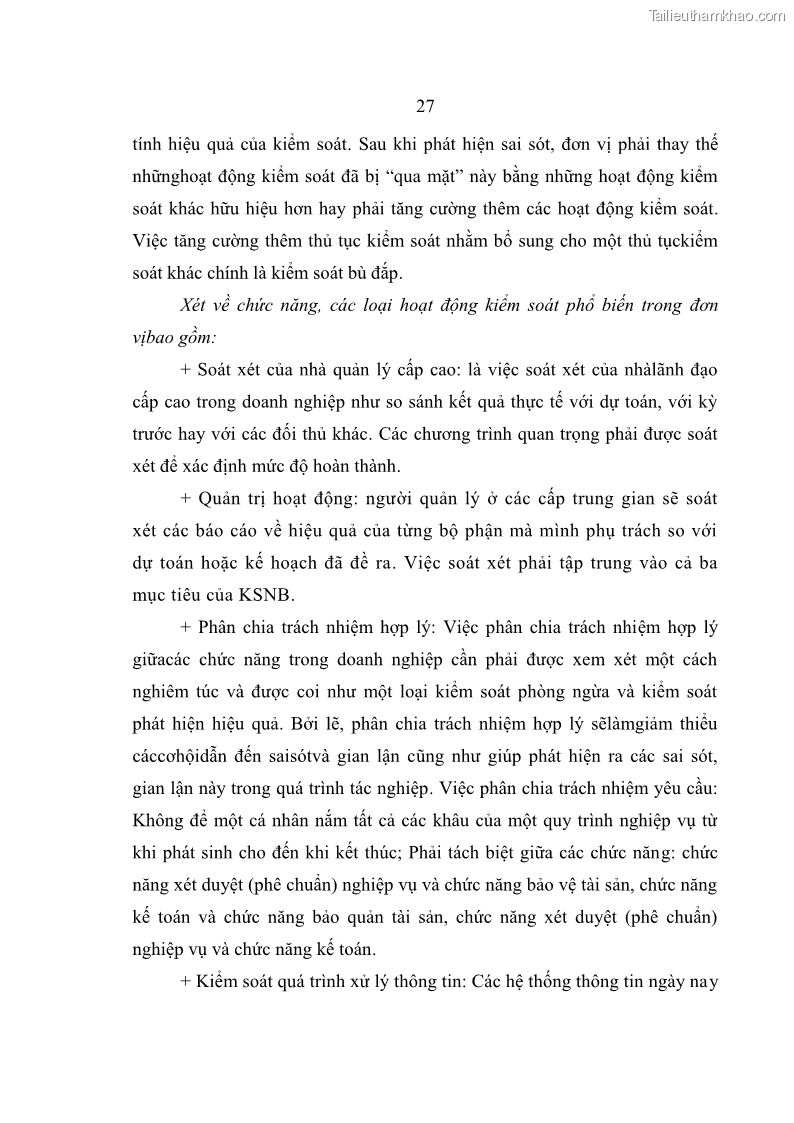 Luận văn thạc sĩ kế toán Hoàn thiện hệ thống kiểm soát nội bộ tại Bệnh viện Hữu nghị Việt Đức - 3 Trang 35