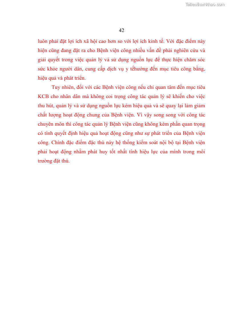 Luận văn thạc sĩ kế toán Hoàn thiện hệ thống kiểm soát nội bộ tại Bệnh viện Hữu nghị Việt Đức - 5 Trang 50