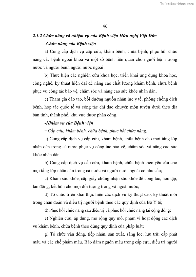 Luận văn thạc sĩ kế toán Hoàn thiện hệ thống kiểm soát nội bộ tại Bệnh viện Hữu nghị Việt Đức - 5 Trang 54