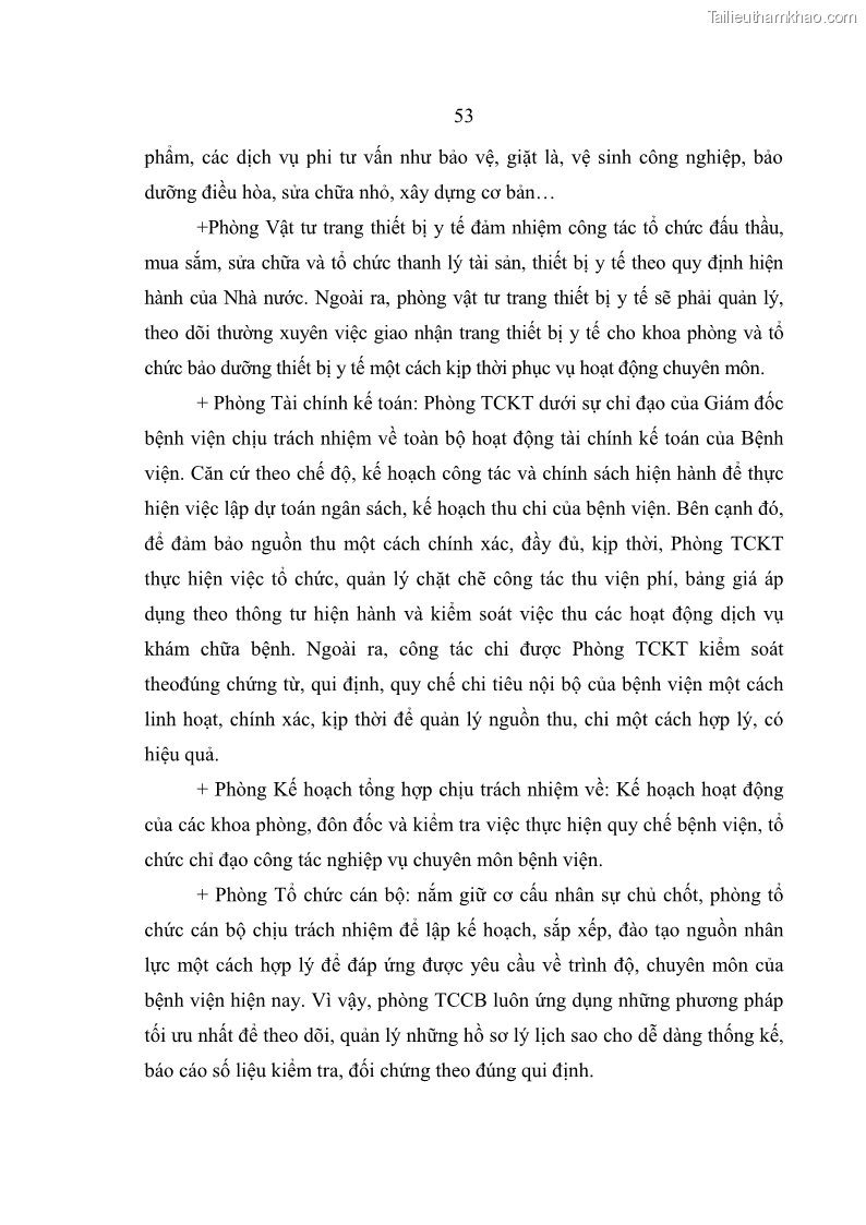 Luận văn thạc sĩ kế toán Hoàn thiện hệ thống kiểm soát nội bộ tại Bệnh viện Hữu nghị Việt Đức - 6 Trang 61