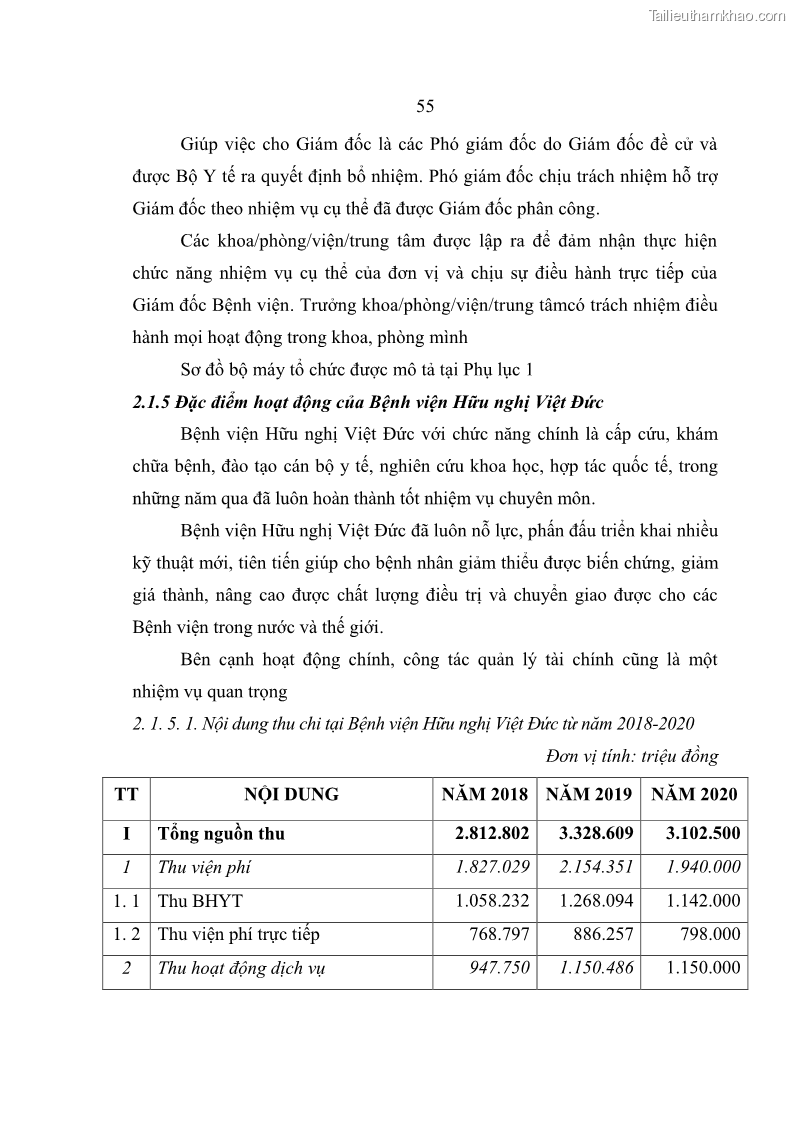 Luận văn thạc sĩ kế toán Hoàn thiện hệ thống kiểm soát nội bộ tại Bệnh viện Hữu nghị Việt Đức - 6 Trang 63