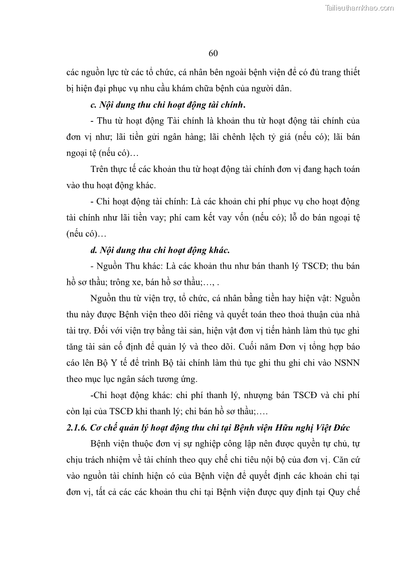 Luận văn thạc sĩ kế toán Hoàn thiện hệ thống kiểm soát nội bộ tại Bệnh viện Hữu nghị Việt Đức - 6 Trang 68